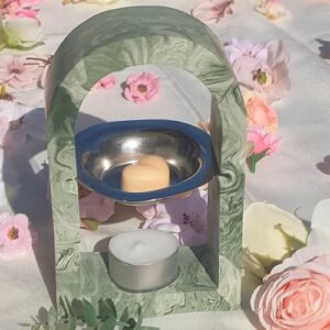 Brûle parfum marbré gris