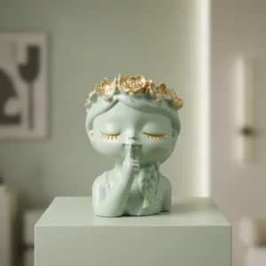 Buste Décoratif Silencieux en Résine