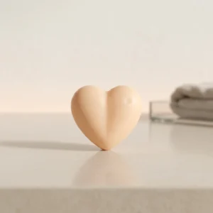 Fondant en forme de cœur parfumé en cire végétale naturelle de qualité