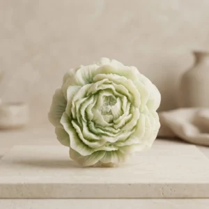 Fleur pivoine en cire végétale naturelle de qualité