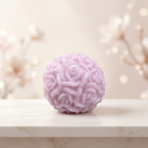 Bougie Parfumée Rose Éclatante en Cire Naturelle